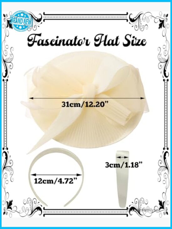 Elegant Feathered Fascinator Hat with Headband Derby Tea Party Wedding Vintage